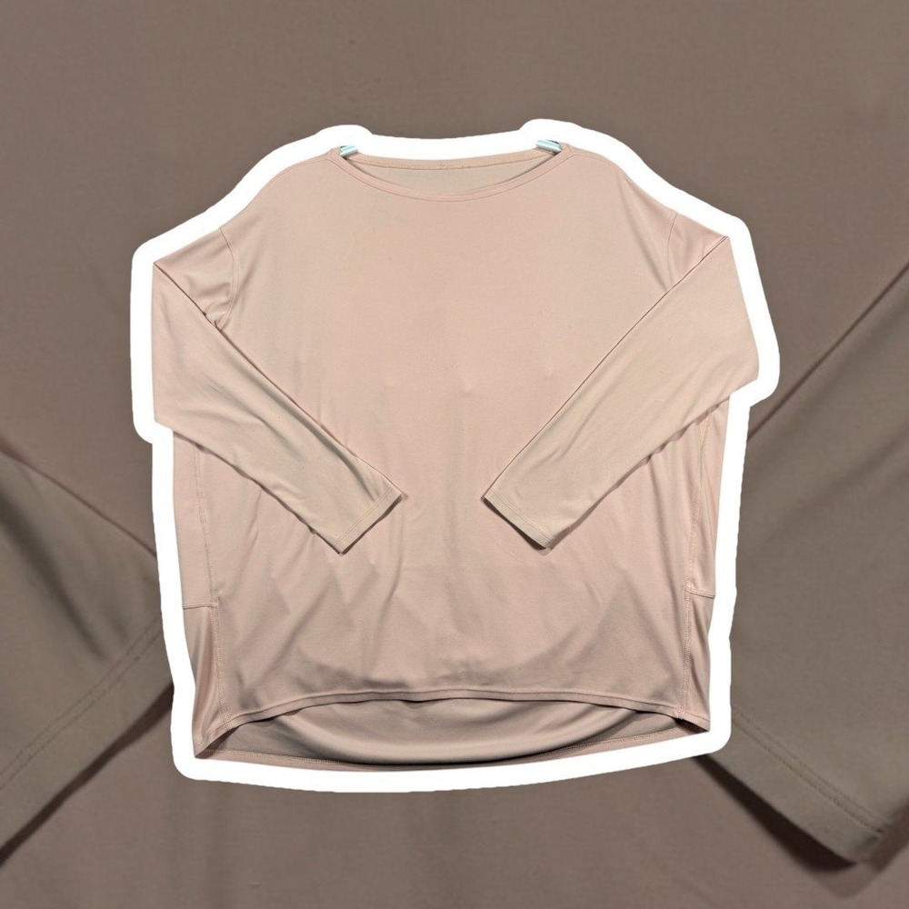 Lululemon Back In Action L/S Shirt Pink Oversized Relaxed Fit Women No Sz